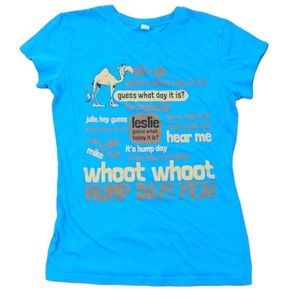 Delta Graphic Tee Camel "leslie" SS Blue Sz L